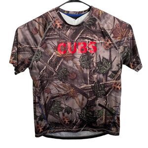 Majestic‎ Chicago Cubs Camo Shirt Men's Size XXL Cool Base All Over Print
